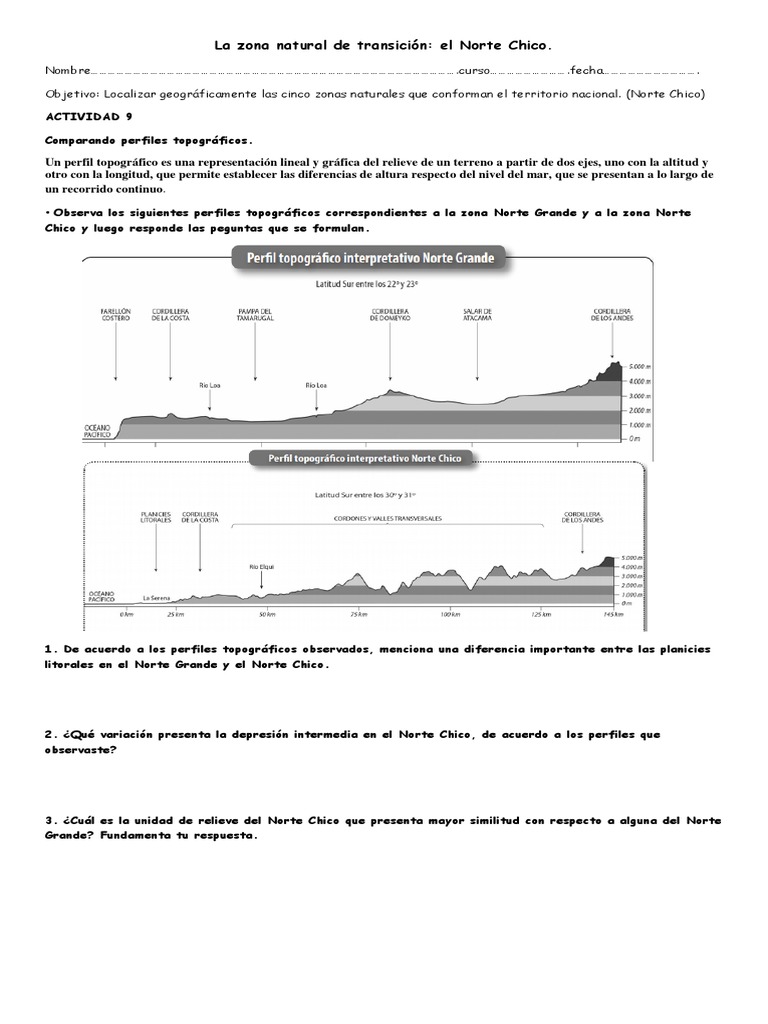 Relieve y características del Norte Chico | PDF | Andes | Geografía