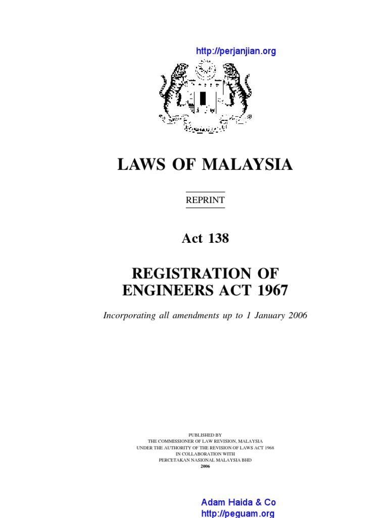Registration of Engineers Act 1967 | PDF | Sole Proprietorship | Board ...