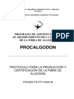 Protocolo Para La Produccion de Fibra de Algodon