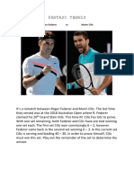 Fantasy Tennis: Roger Federer Vs Marin Cilic