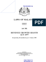 Act 181 Revenue Growth Grants Act 1977