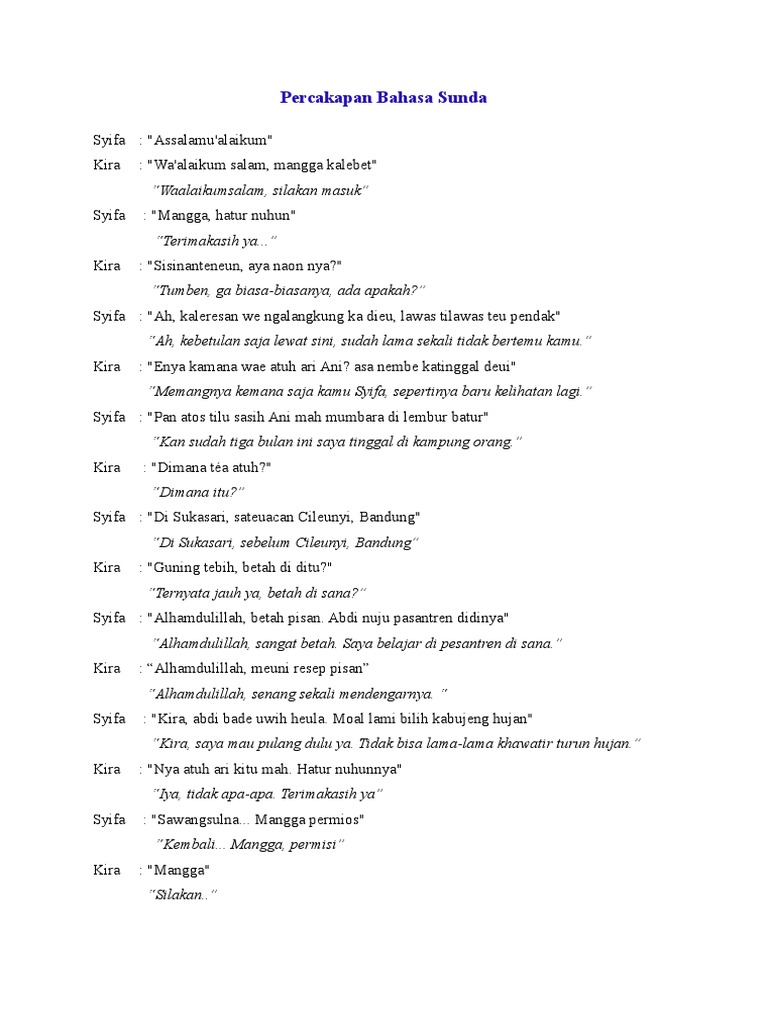 Percakapan Bahasa Sunda PDF