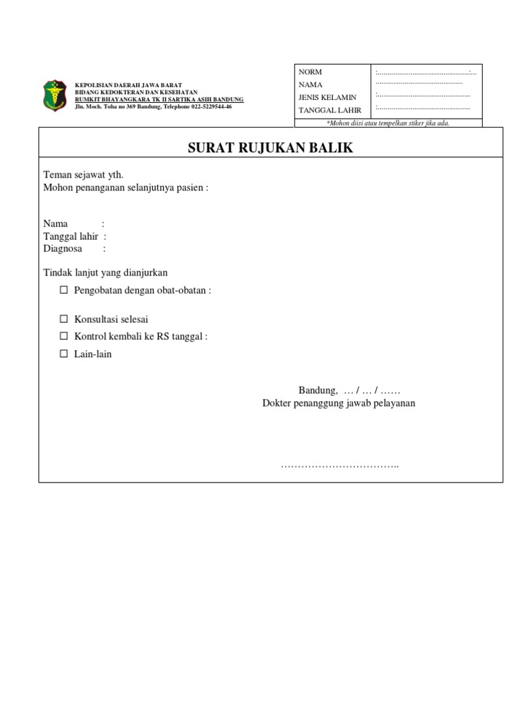 Surat Rujuk Balik | PDF | Bisnis
