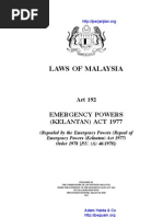 Act 192 Emergency Powers Kelantan Act 1977