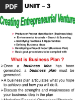 Creating Entrepreneurial Venture