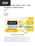 ABAP On SAP HANA