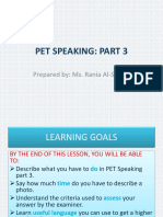 PET SPEAKING Part 3 Presentation Rania