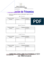 factorizacion de trinomios