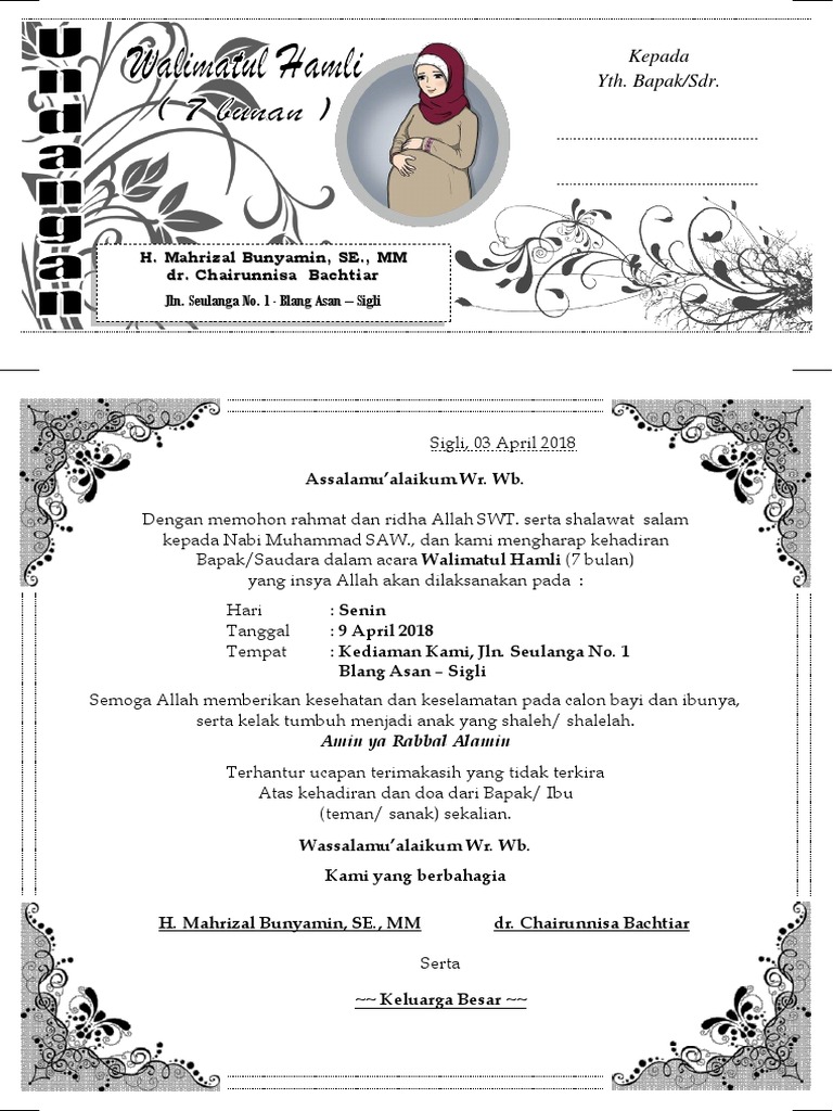 Contoh Undangan Walimatul Ursy File Type Doc Terbaik Limongenc com
