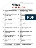 Prepositions Quiz