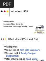 All About RSS: Stephen Rahn Kennesaw State University Educational Technology Training Center