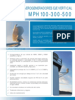 MPH100 300 500 Aerogeneradores Eje Vertical