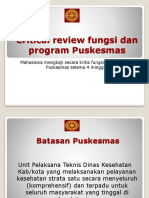 Analisis Fungsi Dan Program Puskesmas