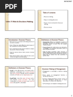 Unit 17 Risk Decision Making