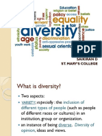 Diversity, Openness and Acceptance
