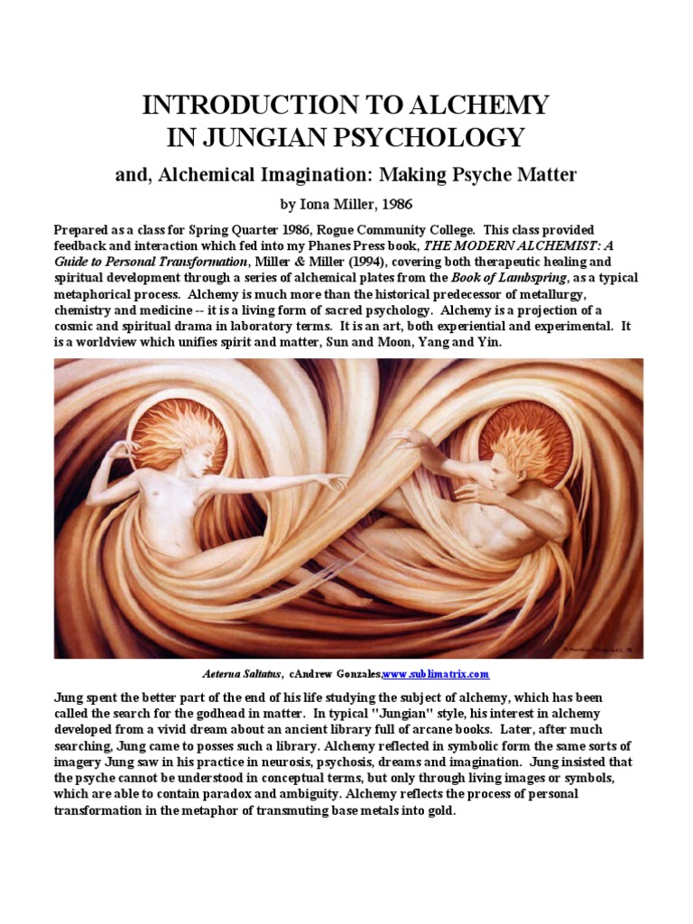 Introduction To Alchemy in Jungian Psychology | PDF | Alchemy | Carl Jung