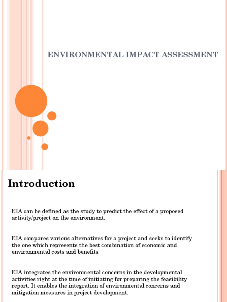 Benefits of Environmental Impact Assessment | PDF | Environmental ...
