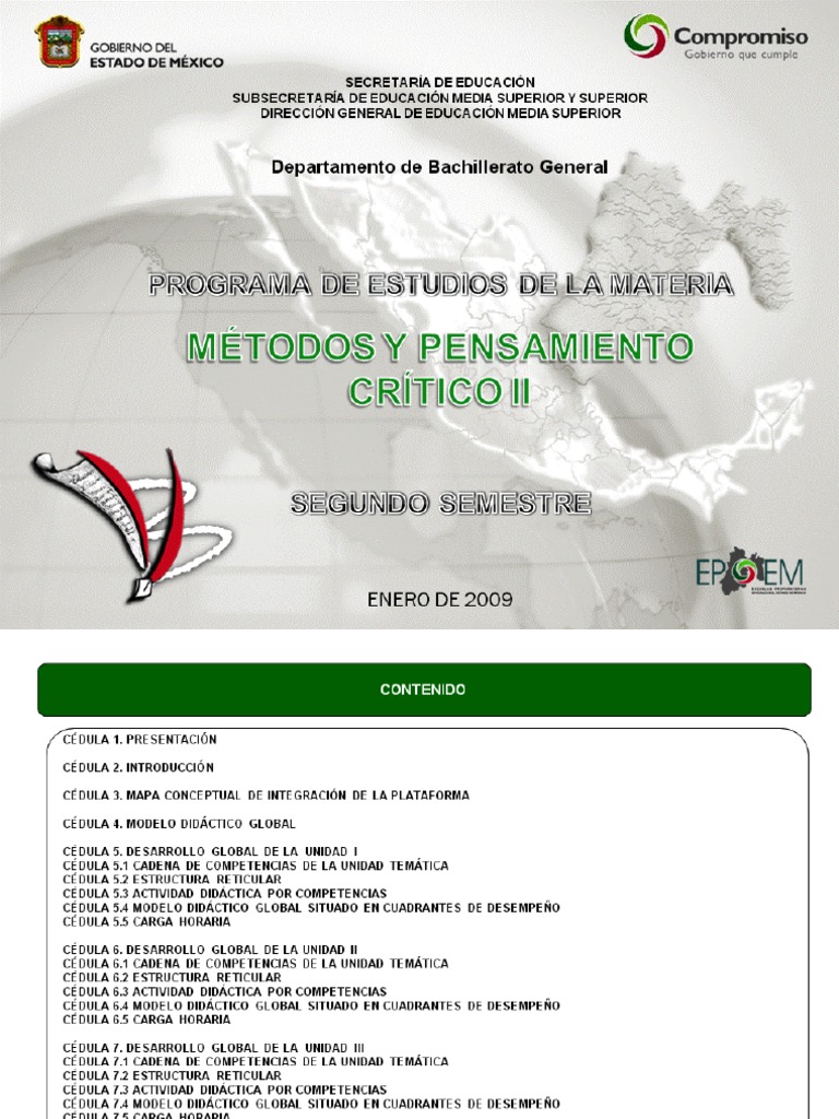 Metodos y Pensamiento Critico II PDF | PDF