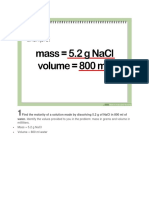 Calculate Molarity from Mass, Volume, and Moles