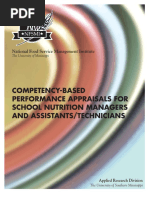 Competency-Based Performance Appraisals For School Nutrition Managers and Assistants or Technicians