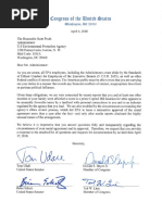Letter To EPA Administrator Pruitt On Favorable Rental Deal