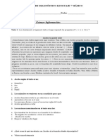 PRUEBA DIAGNÓSTICO LENGUAJE 7°