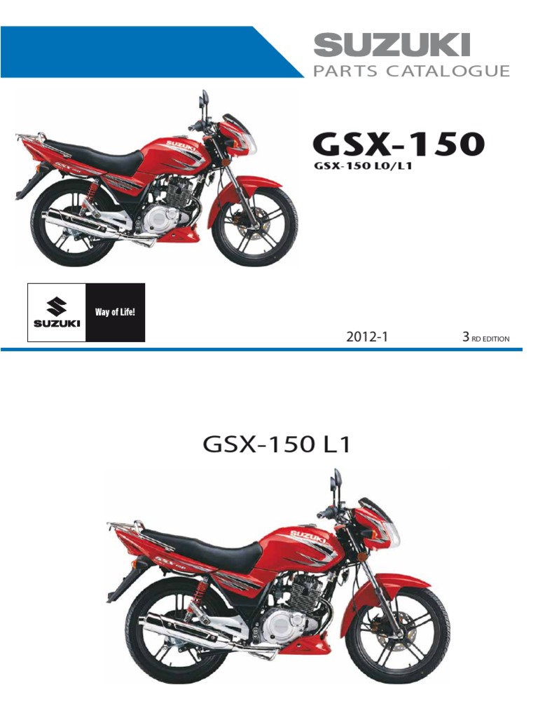 Catálogo de Piezas Suzuki GSX-150 | PDF