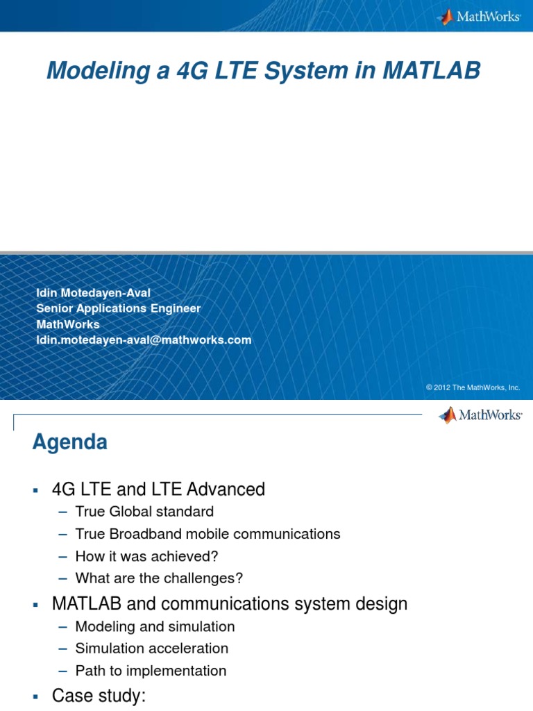 Modelling A 4g Lte System in Matlab | PDF | Mimo | 4 G