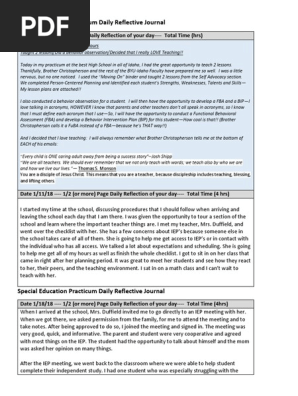 460 practicum daily reflective journal  1 