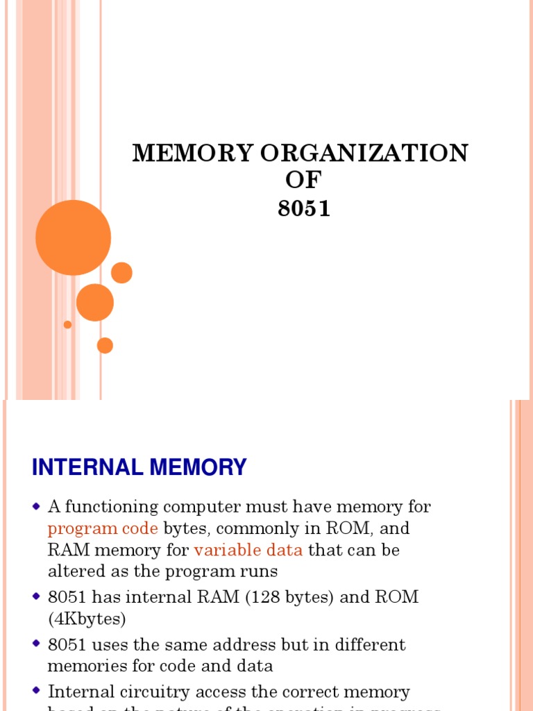 8051 Microcontroller Memory Structure | PDF | Microcontroller ...