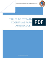 Taller de Estrategias Cognitivas para El Aprendizaje