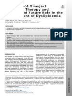 Evolution of Omega-3 Fatty Acid Therapy and Current and Future Role in The Management of Dyslipidemia