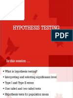Module II - Test of Hypothesis