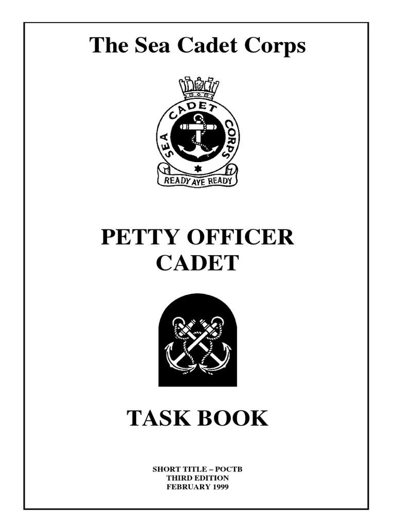 Petty Officer Cadet Task Book Guide | PDF | Fire Safety | Cadet