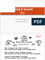 Long E Sound /i:/: Pronunciation Activity: Sound Identification
