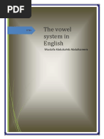 The Vowel System in English by Mustafa Abdulsahib