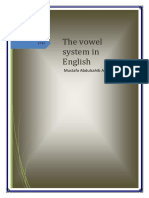 The Vowel System in English by Mustafa Abdulsahib