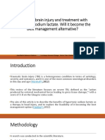 Traumatic Brain Injury and Treatment With Hypertonic Sodium Lactate. Will It Become The Best Management Alternative?