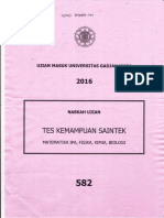 Utul Ugm 2016 Saintek PDF