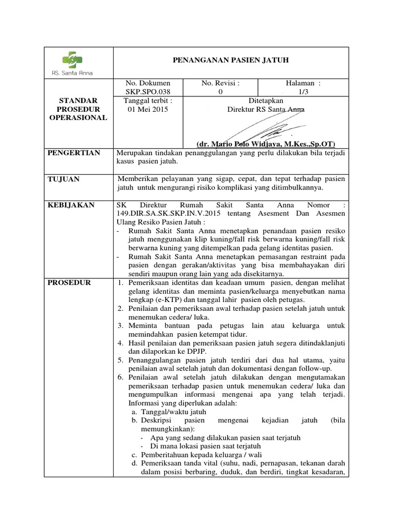 Spo 6. Penanganan Pasien Jatuh