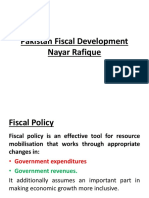 Pakistan's Fiscal Development and Economic Challenges