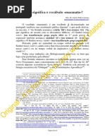 APL, O Que Significa o Vocábulo «Maranatá»