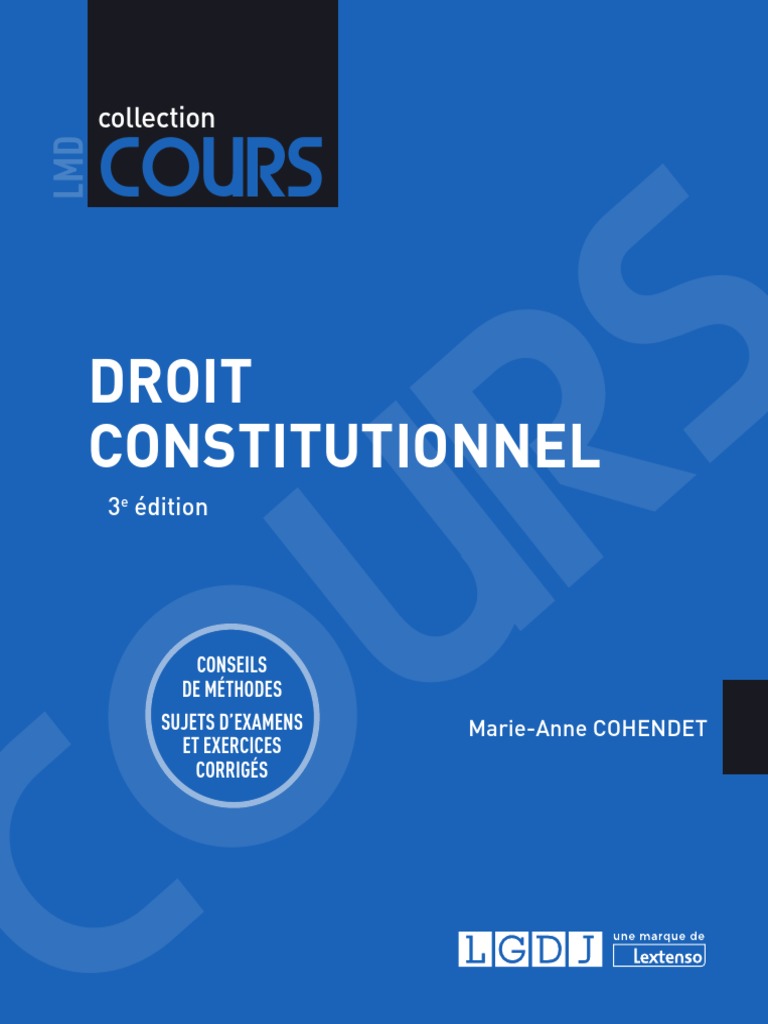 Sujets Corrigés Droit Constitutionnel L1 Semestre 1 J3L1 (Corrigé) - Droit Constitutionnel (Cours) | PDF | Loi constitutionnelle  | Système parlementaire