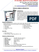 Hydraulic Bench Apparatus