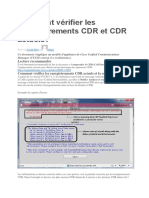 Comment Vérifier Les Enregistrements CDR Et CDR Actuels