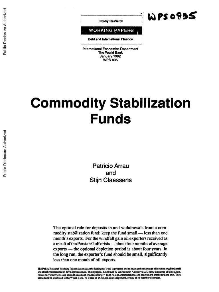 Commodity Fund Stabilization | PDF | Interest | Interest Rates