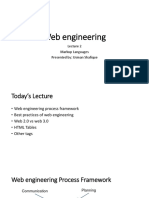 Web Engineering: Markup Languages Presented By: Usman Shafique