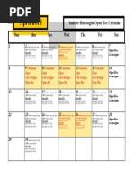 Open Rec Calendar