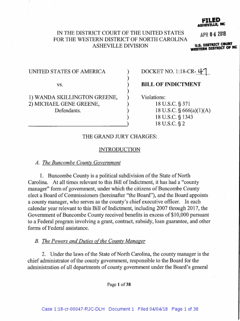 Case 1:18-cr-00047-RJC-DLH Overview | PDF | Indictment | Legal Procedure