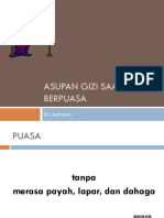 Asupan Gizi Saat Berpuasa